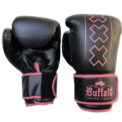 Gants De Boxe Buffalo Outrage Noir Et Rose 12oz