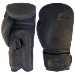 Buffalo Gants De Boxe En Cuir De Buffle Noir 16oz